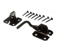 Nuovo 5 X Cabina Ganci Supporto Porta Nero Giapponese Acciaio 75mm 7.6cm -