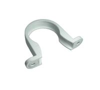Nuovo 5 X Tubo Clip Bianco Sella Tubo Scarico Staffe 40mm 3.8cm Plastica - Su
