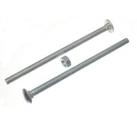 Nuovo 50 X Carrello / Coach Bulloni E; Dadi,BZP Placcato Zinco M10 X 180 -