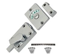 Nuovo 6 X Indicatore Privacy Porta Bullone Kit (Occupato/Vacant) Cromato 63mm -