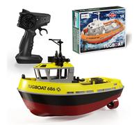 NUOVO 686 RC Barca 1/72 Potente Doppio Motore Senza Fili Radiocomandato Barca 2.4G Elettrico di Controllo Remoto Tugboat Modello Giocattoli per Il Ragazzo Black