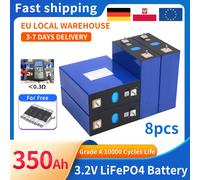 Nuovo 8PCS 3.2V 350AH Lifepo4 Batteria Grado A FAI DA TE 12V 24V 48V Ricaricabile Al Litio Ferro Fosfato Cellulare Per Golf Cart Barca Tax-Free 320AH-8pcs