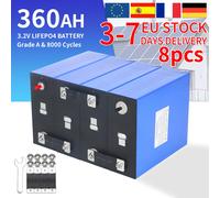 Nuovo 8PCS 3.2V 360AH Lifepo4 Batteria Grado A FAI DA TE 12V 24V 48V Ricaricabile Al Litio Ferro Fosfato Cellulare Per Golf Cart Barca Tax-Free