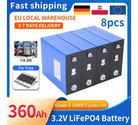 Nuovo 8PCS 3.2V 360AH Lifepo4 Batteria Grado A FAI DA TE 12V 24V 48V Ricaricabile Al Litio Ferro Fosfato Cellulare Per Golf Cart Barca Tax-Free