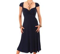 Nuovo Abito A Maniche Corte Con Scollatura A Cuore Fino Al Ginocchio