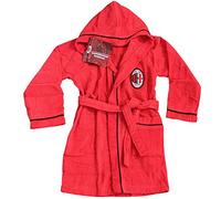 NUOVO ACCAPPATOIO CON CAPPUCCIO UFFICIALE AC MILAN TG S M L XL XXL ROSO NERO 100% MICRO SPUGNA PURO COTONE UOMO (L - 48 / 50)