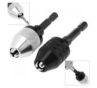 Nuovo adattatore for avvitatore a percussione for cacciavite mandrino elicoidale da 0,3-6,5 mm con codolo esagonale da 1/4 a tre artigli for smerigliatrice elettrica (Color : Black)