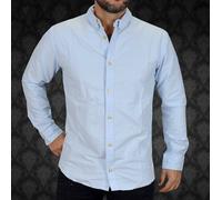 Nuovo Adidas Originals Camicia Uomo Casual Business Jeans Maglia Manica Hell Blu