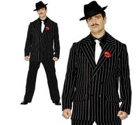 Nuovo Adulto Abito Completo Gangster Costume Uomo 1920s Mafia Vestito