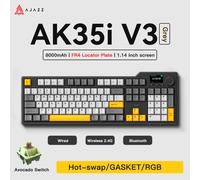 NUOVO Ajazz AK35I V3 MAX Tri-mode Wired Bluetooth Tastiera da gioco wireless Guarnizione Tasto completo Hot Swap 104 tasti Tastiera personalizzata