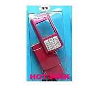 Nuovo alloggiamento Fascia Housing di ricambio per telefono cellulare e coperchio della batteria anteriore e posteriore compatibile per Nokia N70 - Rosa Caldo/Hot Pink