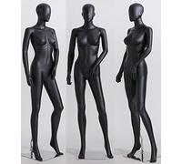 Nuovo Alta qualità donna maschile maschile bella astratta nero manichino a forma di naso opaco e bocca (donna LF4-8 nero opaco)
