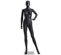 Nuovo Alta qualità donna maschile maschile bella astratta nero manichino a forma di naso opaco e bocca (donna LF6-8 nero opaco)