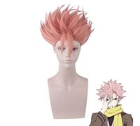 Nuovo Anime Id: Invaded The Detectives United Kaeru Cosplay Parrucca Narihisago Akihito Parrucca Capelli Corti Rosa + Protezione Parrucca Pl-293