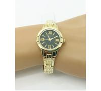 Nuovo Anne Klein Color Oro,S / Acciaio,Quadrante Nero Romano # S,Orologio Ak /