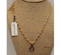 Nuovo Anne Klein Vecchia Serie Color Oro Lacrima Forma Ciondolo 18 " Fancy