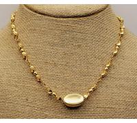 Nuovo Anne Klein Vecchia Serie Color Oro Lucidato Ovale Forma Ciondolo 17 "