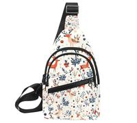 Nuovo Anno Inverno Natale Sling Zaino Crossbody Bag Convertibile, Piccola Borsa Pannolino Escursionismo Daypacks, Multicolore 07, 11.8x7x1.5in/30x18x4cm
