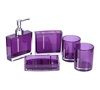 Nuovo Appartamento Essentials, Set di accessori da bagno in acrilico di alta qualità, dispenser di sapone per lozione, porta spazzolino da denti, portasapone, 2 tazze per gargarismi
