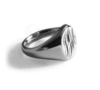 Nuovo Argento Sterling Monogramma Oxford Sigillo Ovale Anelli UK Hm Interno Sera