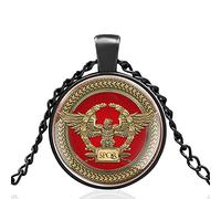 Nuovo Arrivo Vintage Romano Impero Design Bronzo Vetro Cupola Fascino Ciondolo Collana Gioielli Uomini Donne Accessori Regali