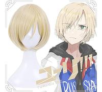Nuovo Arrivo Yuri !!! On Ice Yuri Plisetsky Parrucche Cosplay Breve Rettilineo Per Uomo Ragazzi Anime Comic Parrucca Sintetica Capelli Biondi