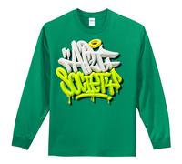 Nuovo Art Society 3D Graffiti a Goccia KELLY Verde Ls Maglietta SM-4XLARGE IN Ua