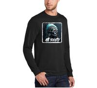 NUOVO Art Society CAPO SKULL NERO LS Maglietta SMALL-3XLARGE LIMITED EDITION