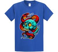 Nuovo Art Society Tatuaggio Flash Vol. 5 Blu Reale Maglietta SM-4XLARGE Made IN