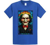 Nuovo Art Society Vetrata Colorata Jigsaw Blu Reale Maglietta SM-4XLARGE IN USA