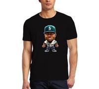 Nuovo Art Society X Artbag Inchiostro Ken Griffey Jr. Toon Nero Maglietta
