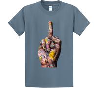 Nuovo Art Society X Artbag Ink Il BIRD GRAFF STONE BLUE Tee Shirt Small-4XLarge
