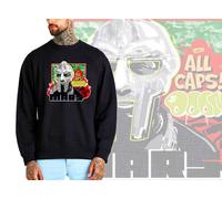 Nuovo Art Society X Mars X Mf Doom Nero Crew Maglione SM-3XLARGE Edizione