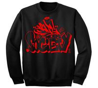 Nuovo Art Society x Retro Kings Slisky Graffiti Girocollo Maglione Nero