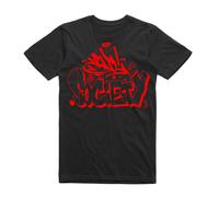 NUOVO Art Society x Retro Kings SLYSKI GRAFFITI NERO Maglietta SMALL-3XLARGE