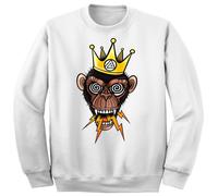 NUOVO Art Society x Retro Kings THE MAD Maglione Equipaggio BIANCO SMALL-3XLARGE