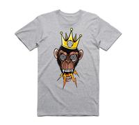 NUOVO Art Society x Retro Kings THE MAD t-Shirt grigio SMALL-3XLARGE LIMITATA