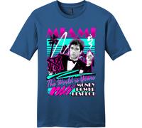 Nuovo Arte Society Scarface Miami Vice Maglietta Marittima Blu SM-4XL Made IN Ua