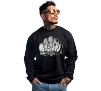 Nuovo Arte Society X Simon Dee Volume 2 Nero Girocollo Maglione SM-4XLARGE IN Ua