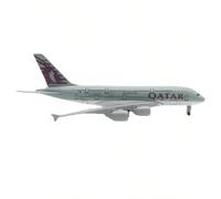Nuovo articolo 2025 - Modello decorativo di aereo Alloy Qatar A380, modello di aereo statico con carrello di atterraggio mobile, replica Airbus A380 della Qatar Airways, decorazione in lega pressofusa