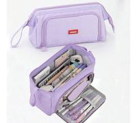 Nuovo astuccio multifunzione con ampia capacità, colori a patchwork color macaron, adatto per il commercio elettronico transfrontaliero, stile coreano/giapponese, porta-penne, borsa per cancelleria, r