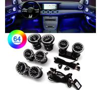 Nuovo Auto LED Cruscotto Anteriore Aria Condizionata Presa di Sfiato Turbo Interno Per Mercedes Benz Classe E W213 64 Colori Luce Atmosfera