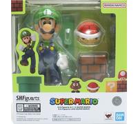 NUOVO Bandai S.H. Figuarts Luigi Super Mario 110 mm action figure completa...