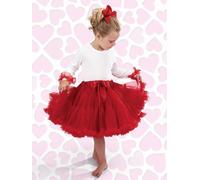 Nuovo Bearington Rosso Bello Sottoveste Gonna Vacanza Natale Valentine Piccolo 2