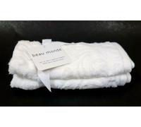 Nuovo BEAU MONDE Bianco Neve Vortice Jacquard Cotone Bagno, 2 Asciugamano, O 2