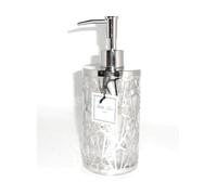 Nuovo Bella Lux Vetro Taglio Fuori Cromo Lucido Argento Cornice Metallo Sapone