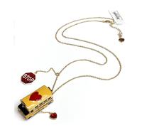 Nuovo Betsey Johnson Color Oro Scuola Bus Con Pendente Stop Targhetta a Cuore