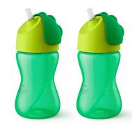 NUOVO bicchiere Philips Avent con cannuccia SCF798 12m + verde 2 a prova di p...