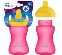 NUOVO bicchiere Philips Avent SCF80404 300 ml blu 18 M a prova di perdite sen...
