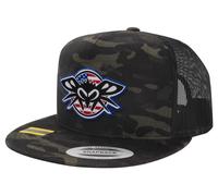 Nuovo Black Flys FREEDOM PHANTOM PATCH TRUCKER SNAPBACK CAPPELLO MULTI CAMO NERO